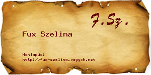 Fux Szelina névjegykártya